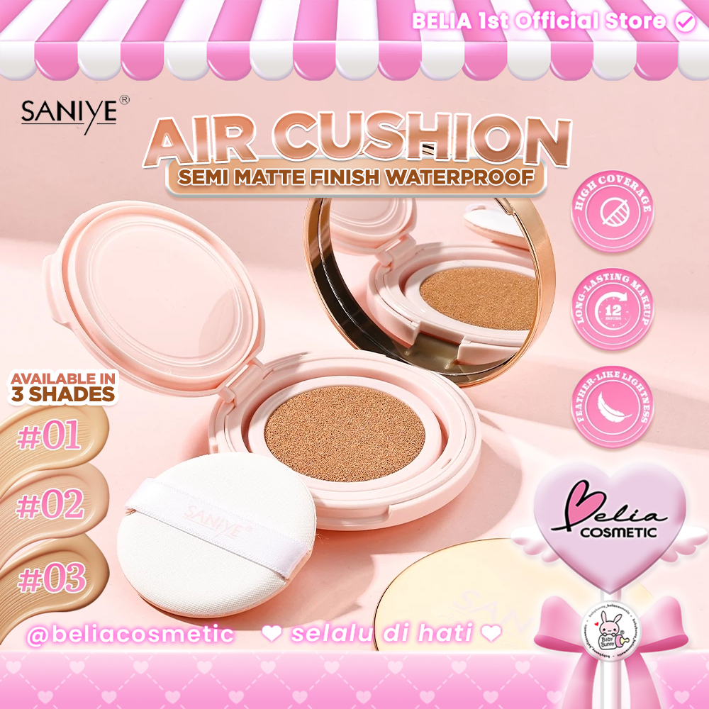 ❤ BELIA ❤ SANIYE Air Cushion | Matte Finish Waterproof Oil Control | Cusion Long Lasting R6034