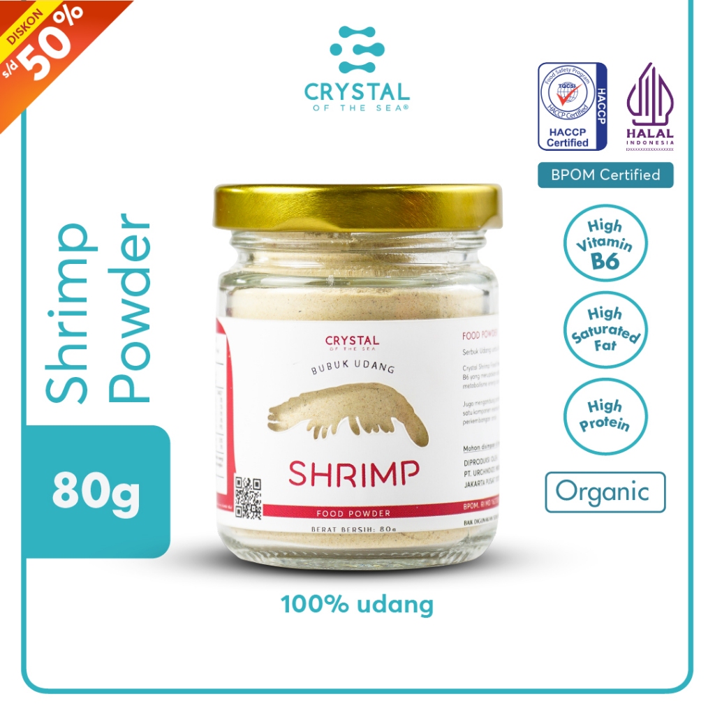 

Crystal of the Sea | Shrimp Powder (80GR) (20GR) | Bubuk Udang Rebon | Bubuk Umami Udang - Bumbu Kaldu Penyedap MPASI Premium