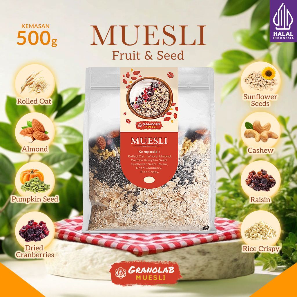 

Muesli Fruit and Seed 500 gr - Granolab Muesli