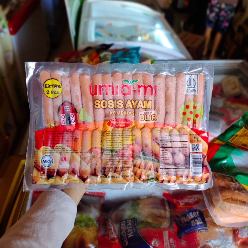 

Sosis Ulir Ayam Umiami 1kg isi 62pc