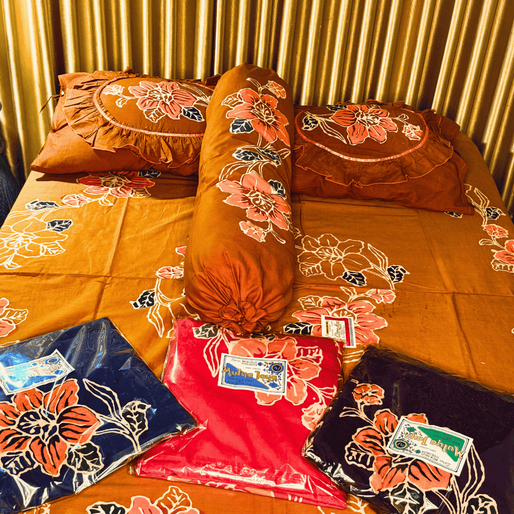SPREI BATIK JADUL BATIK CAP KARET ELASTIK BAHAN KAIN ASLI KATUN ADEM TEBAL SARUNG BANTAL GULING