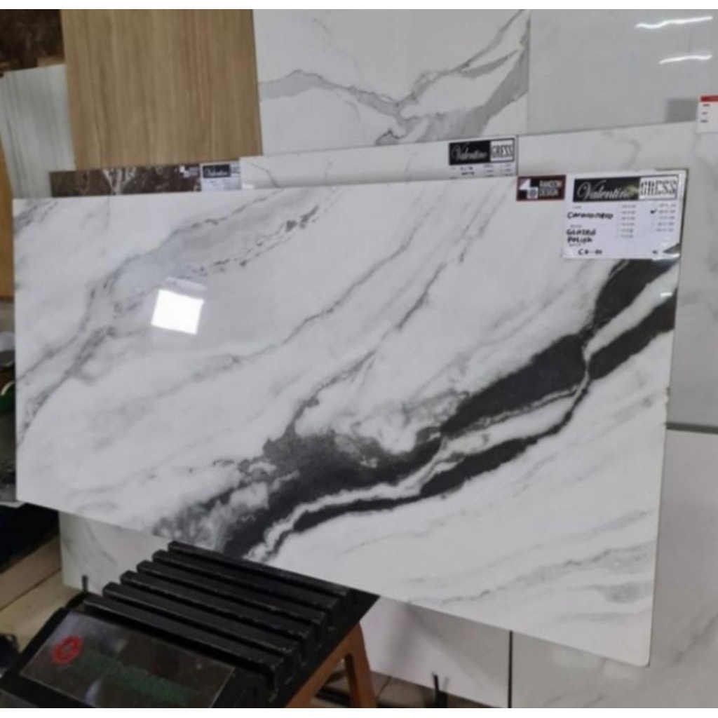 granit Valentino grees carara nero glazed polished 60x120 kw1