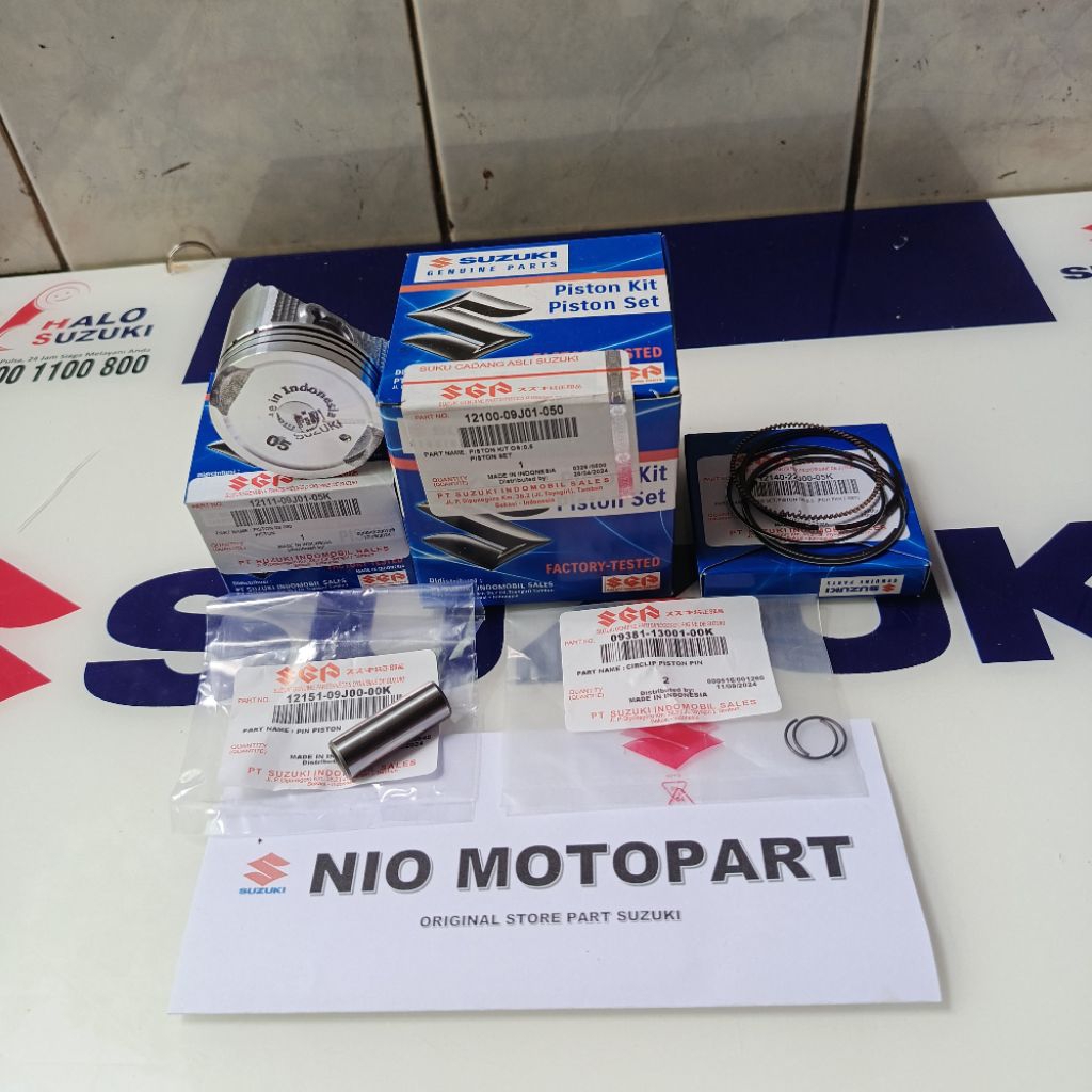 PISTON KIT SEHER SATU SET SUZUKI ADDRESS OS 50 ORIGINAL SGP