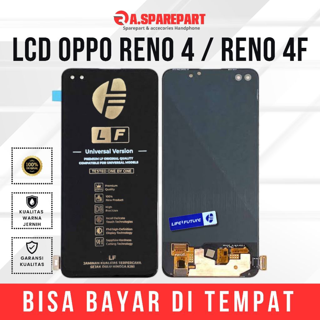 LCD Oppo Reno 4 / Reno 4F OLED Fingerprint Original Fullset Touchscreen