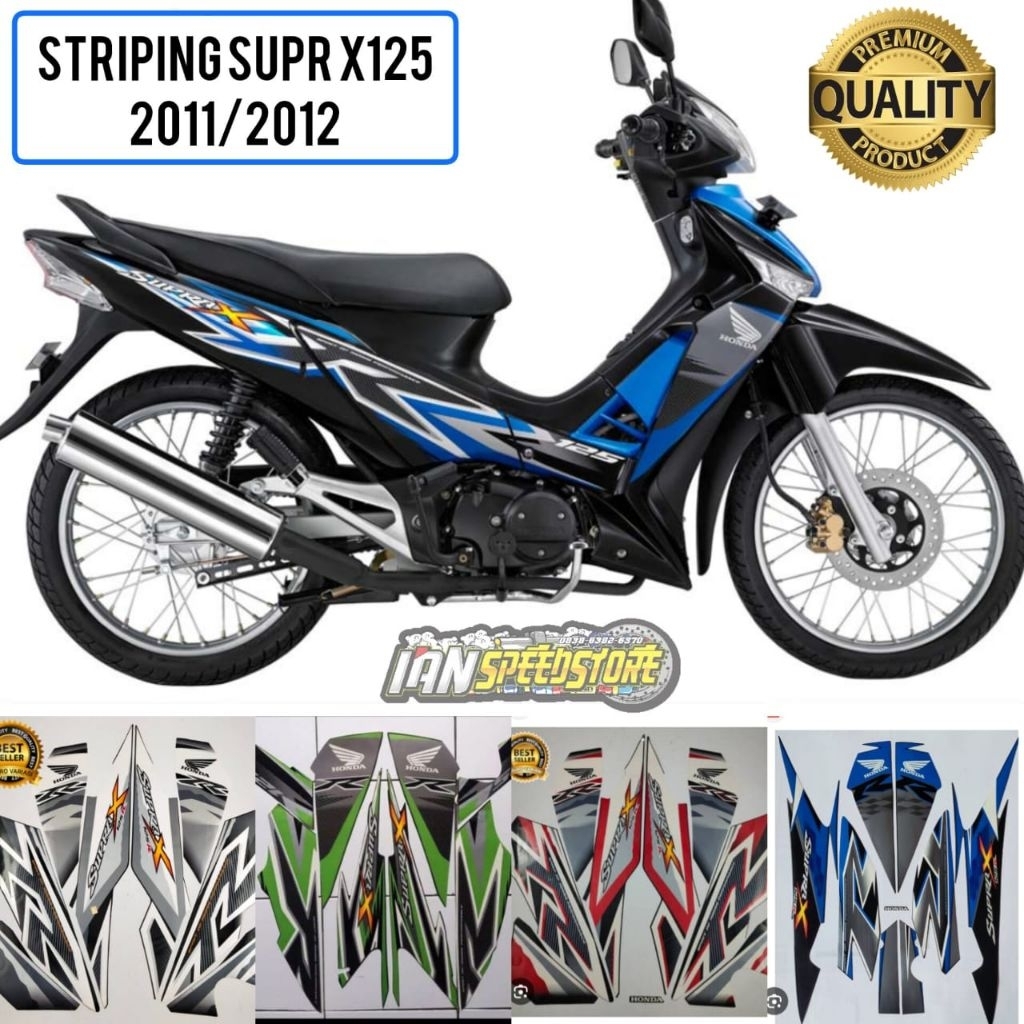 COD Stiker Striping Supra X 125 2011/2012 Original