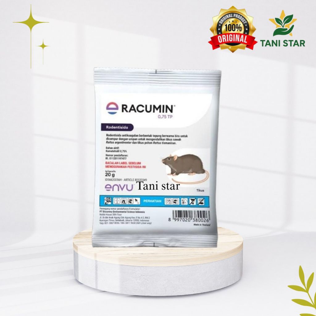 Racumin 0.75TP Powder 20gr Racumin Tikus Ampuh Serbuk Original BAYER ENVU, Rodentisida
