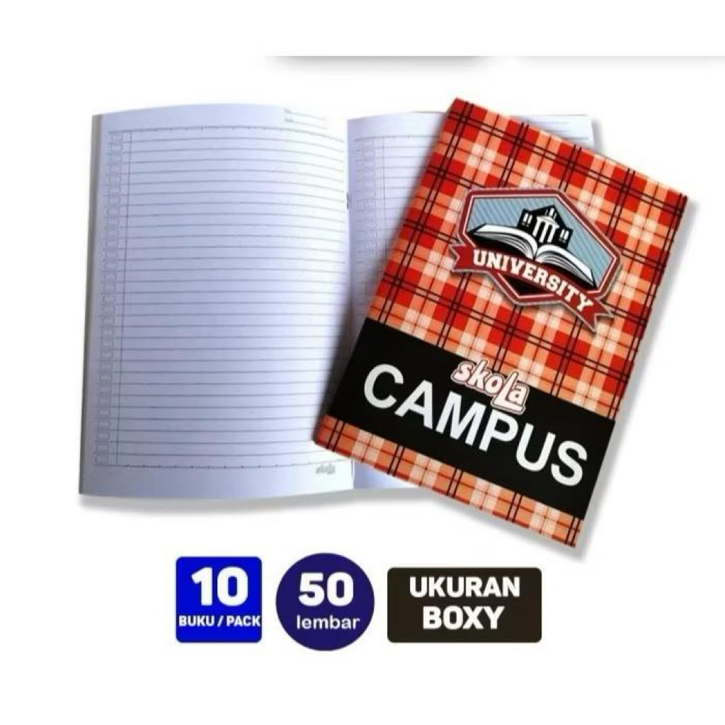 

Promo Buku Tulis Campus SKOLA 50 Lembar (1 Pack Isi 10 Buku)