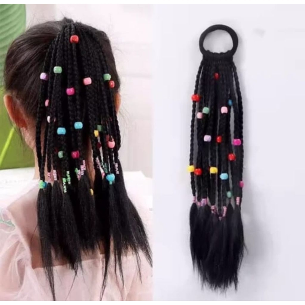 Rambut Kepang Anak 1 Pcs Ponytail Kids Rambut Sambung Kepang Rambut Sambung Anak Hair Extension Anak