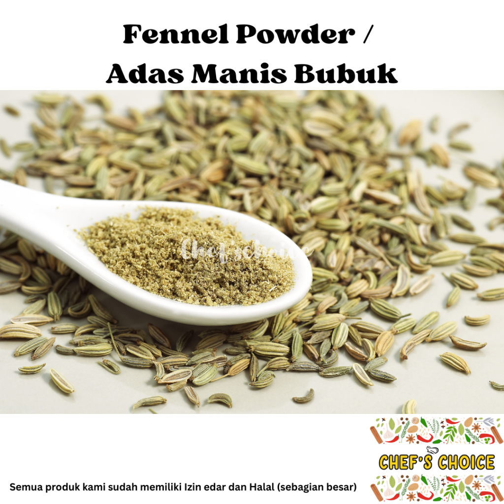 

Adas Manis Bubuk 1 kg / Fennel Seed Powder / Ground Fennel Seed Asli