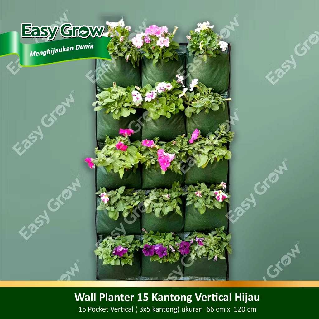 Easy Grow - Wall Planter Bag 15 Kantong Vertikal