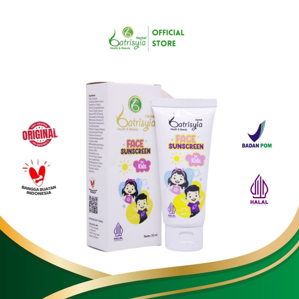 Batrisyia Body Sunscreen Kids / Tabir surya wajah Anak / Sunscreen anak anak