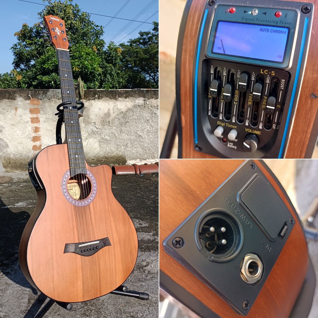 Gitar Pemula Akustik Elektrik Tuner lc5 Digital Murah