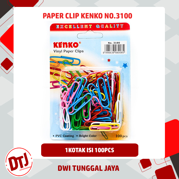 

Paper Clip Kenko Warna Warni No 3100