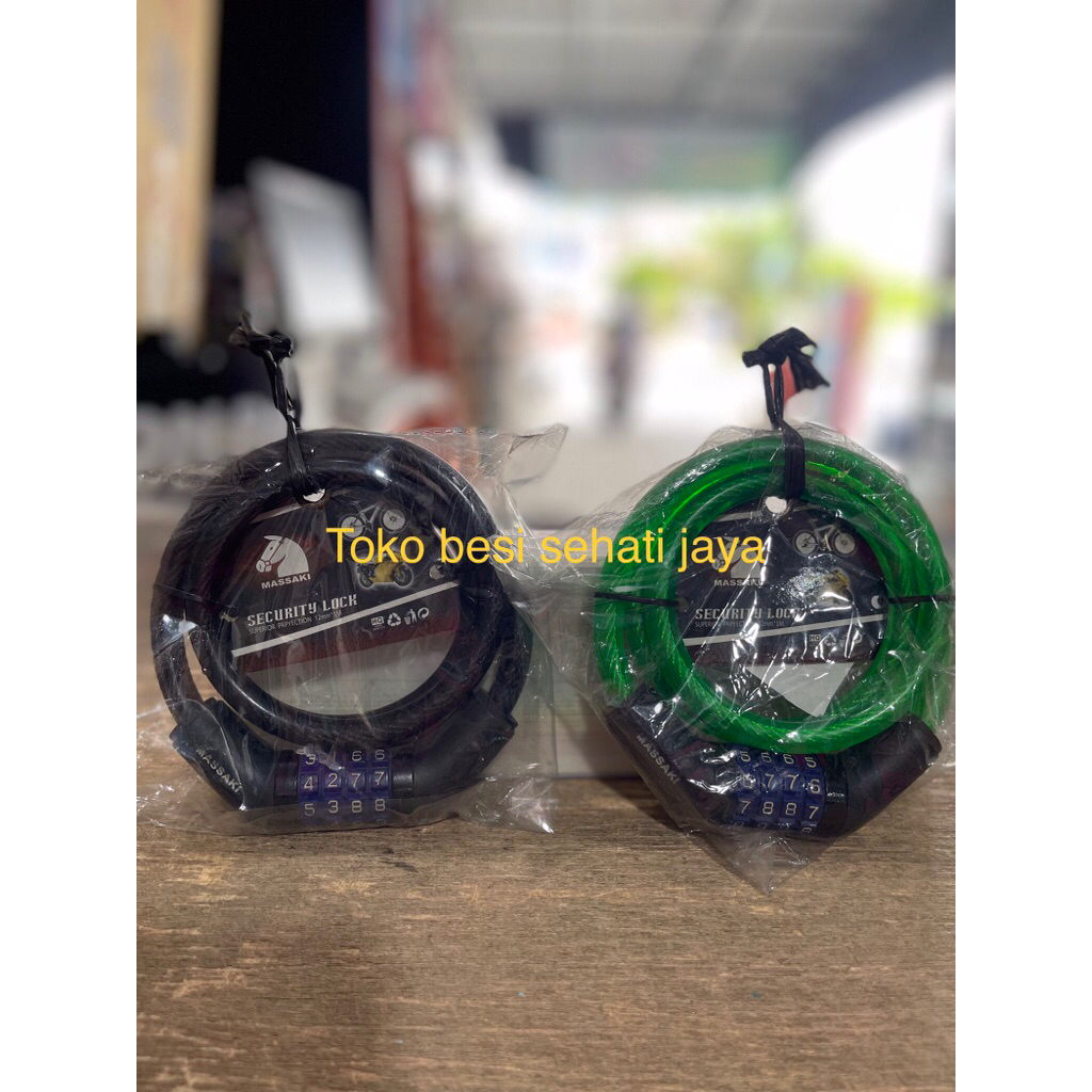 kunci gembok sepeda / kunci sepeda kombinasi angka / gembok sepeda