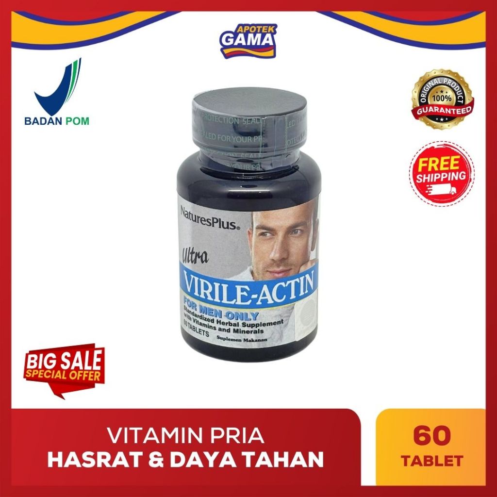 Nature's Plus Pria Tangguh – Suplemen Vitalitas & Stamina Alami – Apotek Gama