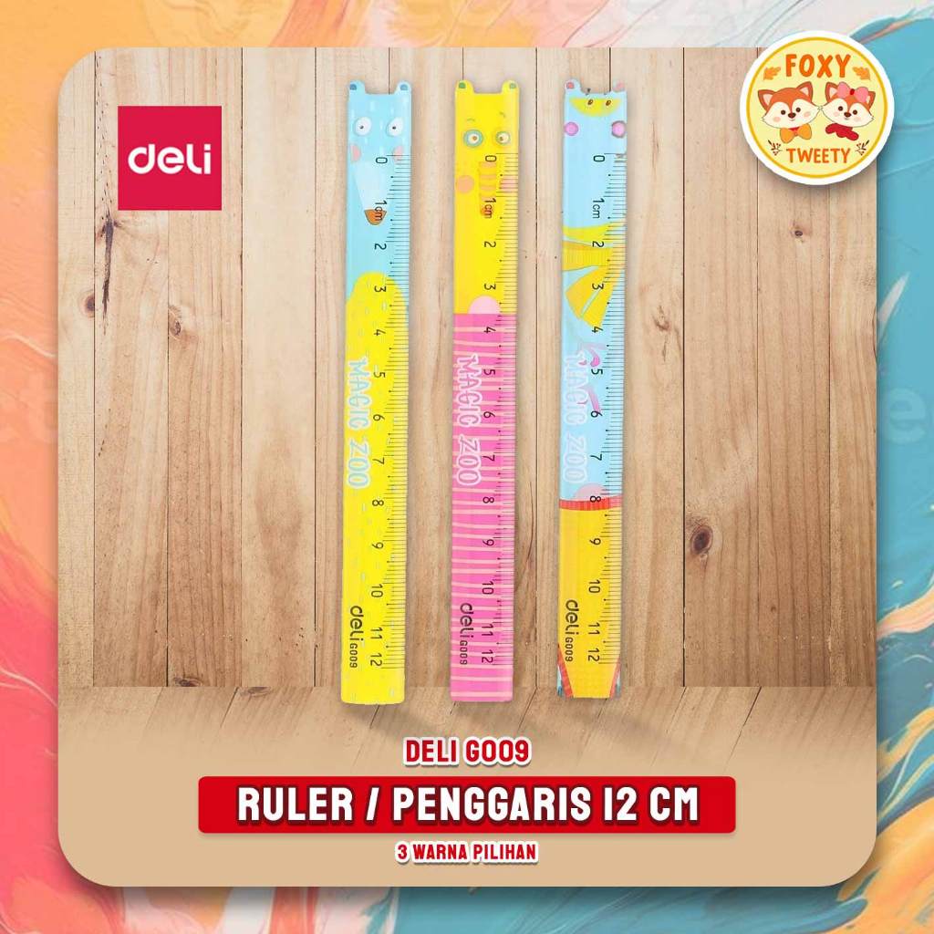 

Deli Ruler 12 cm G009 / School Drafting / Penggaris - PS Cartoon Slim Ruler 12cm EG009