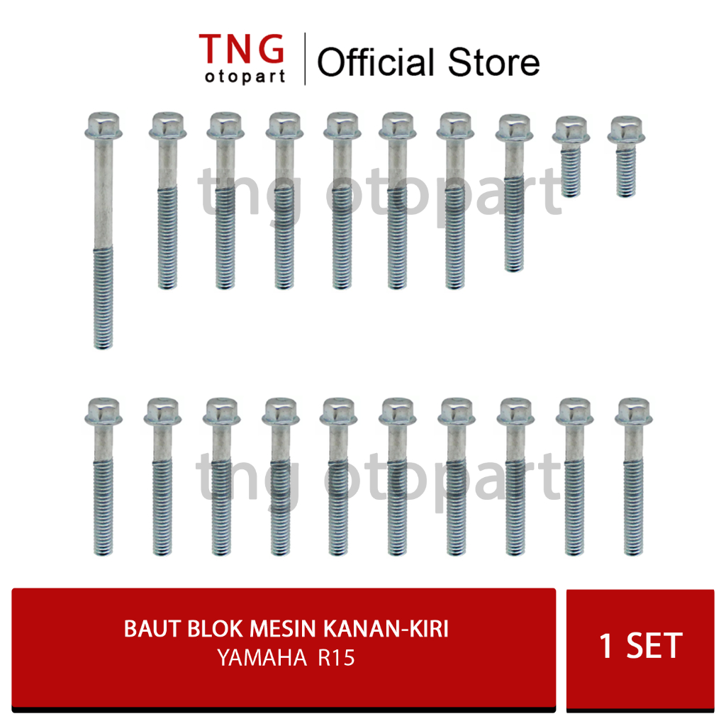 Baut Blok Mesin  Yamaha R15  / Baut Blok Mesin Kanan Kiri Yamaha R15