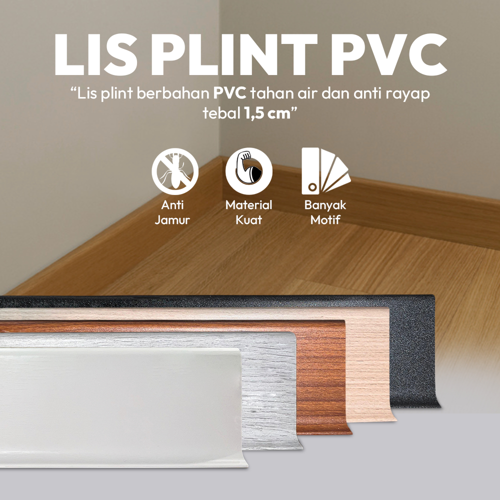 LIS PLINT PVC, PLINT PVC, LIS PLINT PVC FLOORING TINGGI 6CM