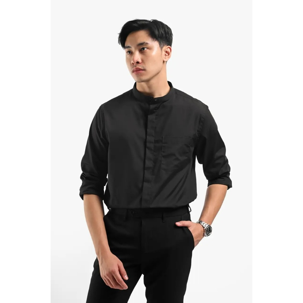 Heymale Argo Concealed Placket Long Sleeve Kemeja Pria Lengan Panjang