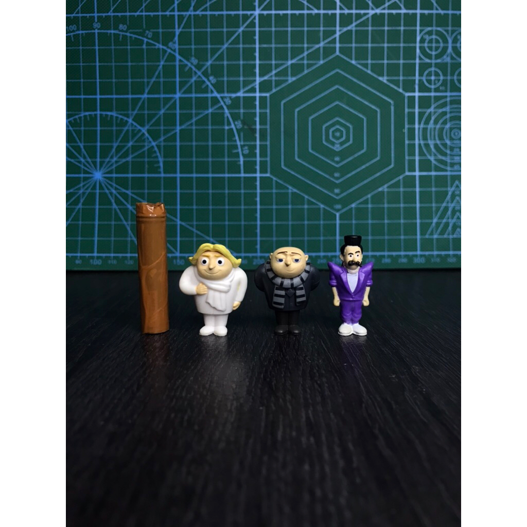 Micro Figure Despicable Me 3 Minions Gru Dru Bratt Original Thinkway Toys RARE [PRELOVED]