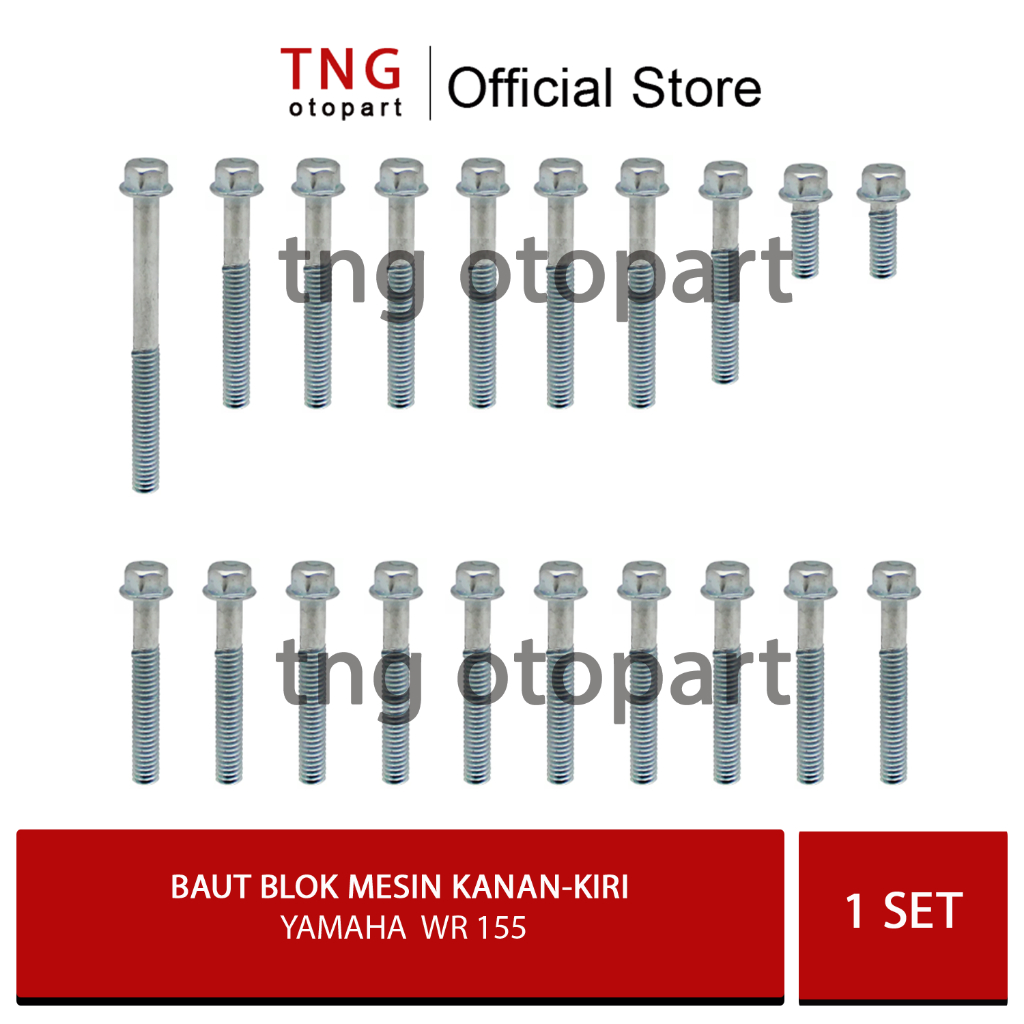 Baut Blok Mesin  Yamaha WR 155 / Baut Blok Mesin Kanan Kiri WR 155