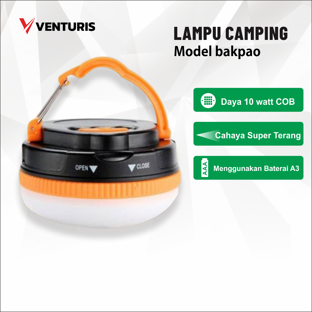 Lampu tenda gantung lampu tenda bakpao lampu camping baterai AAA