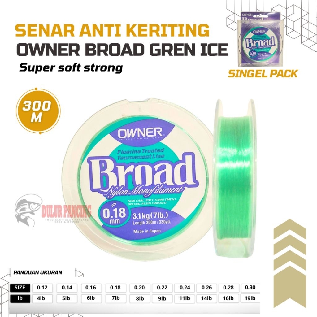 SENAR PANCING OWNER BROAD HIJAU 300M