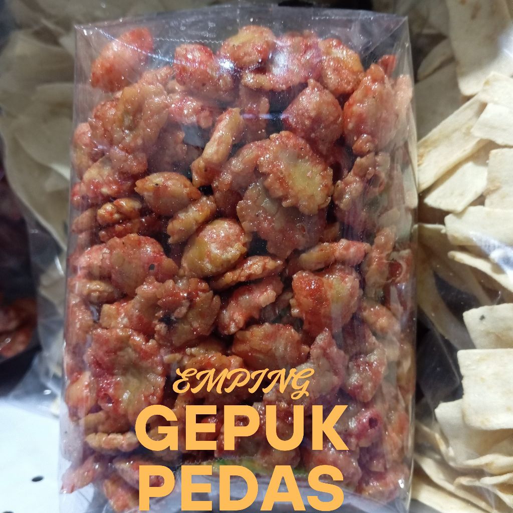 

EMPING gepuk pedas langsung bisa di makan kemasan 1kg