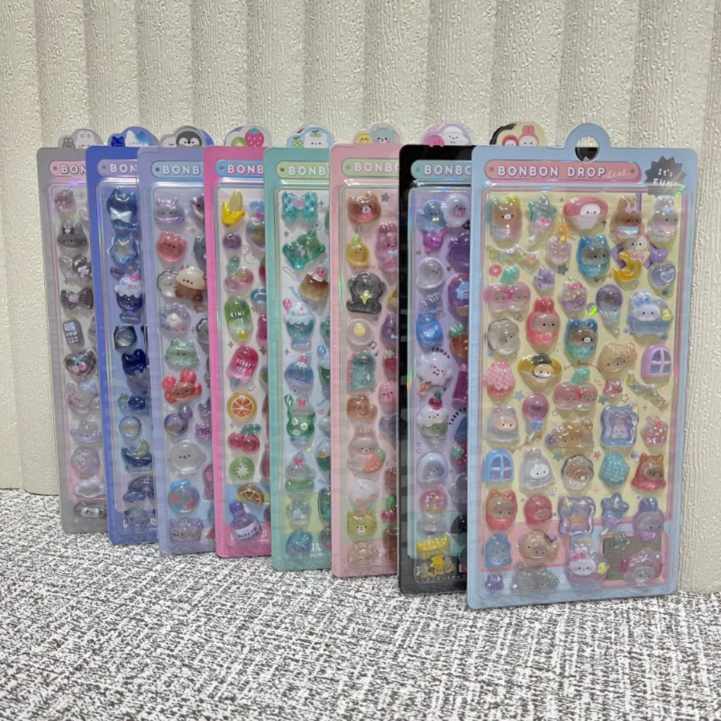 

Stiker timbul 3D bon-bon Drop/Stiker hiasan timbul 3D/Stiker dekorasi