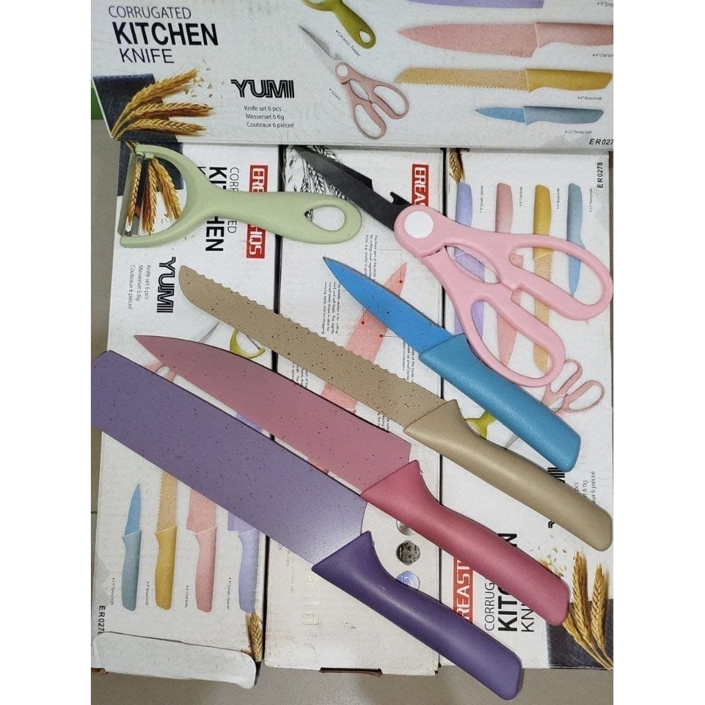 PISAU VIRAL, PISAU KERAMIK, PISAU DAPUR satu set isi 6