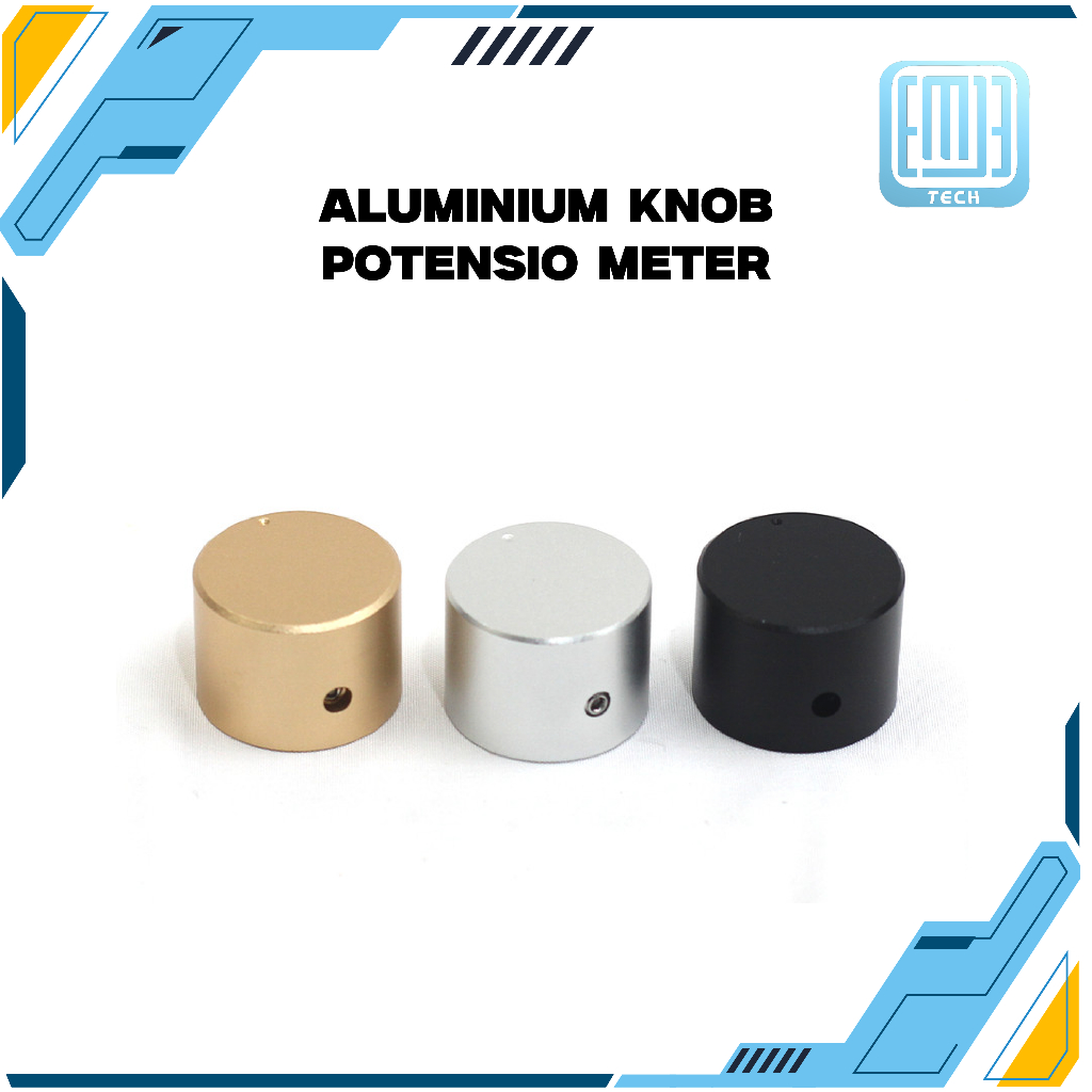 Alumunium Knob Potensio Meter Anodizing Aluminum 6mm Hole Rotary Encoder Knop 30x22 30mm 22mm Volume