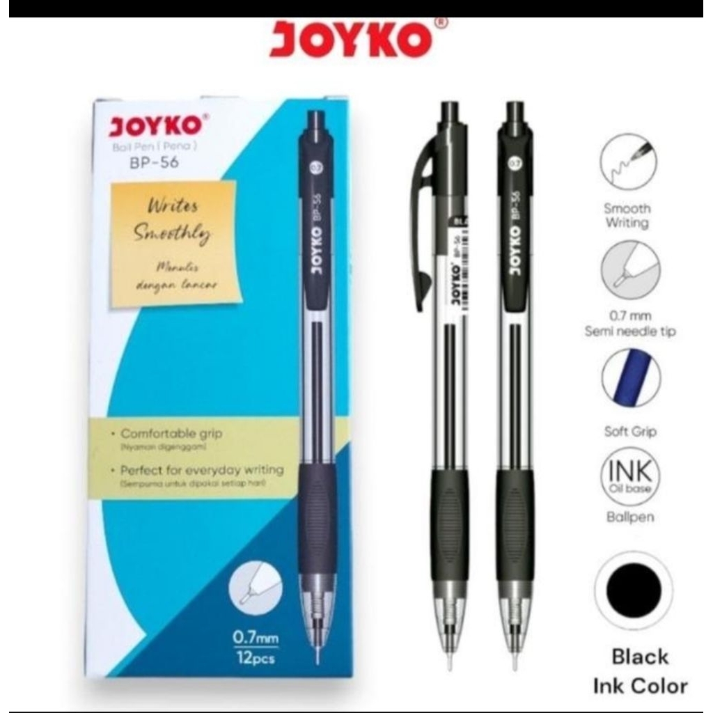 

pulpen Joyko BP56 / pulpen Joyko 0,7mm/pen joyko hitam biru merah