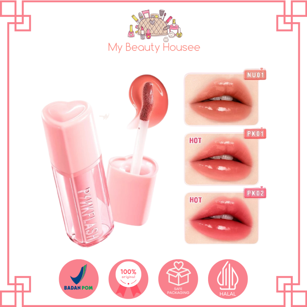 PINKFLASH TRANSFERPROOF BUBBLE GLOWY TINT - LIP TINT LONG LASTING