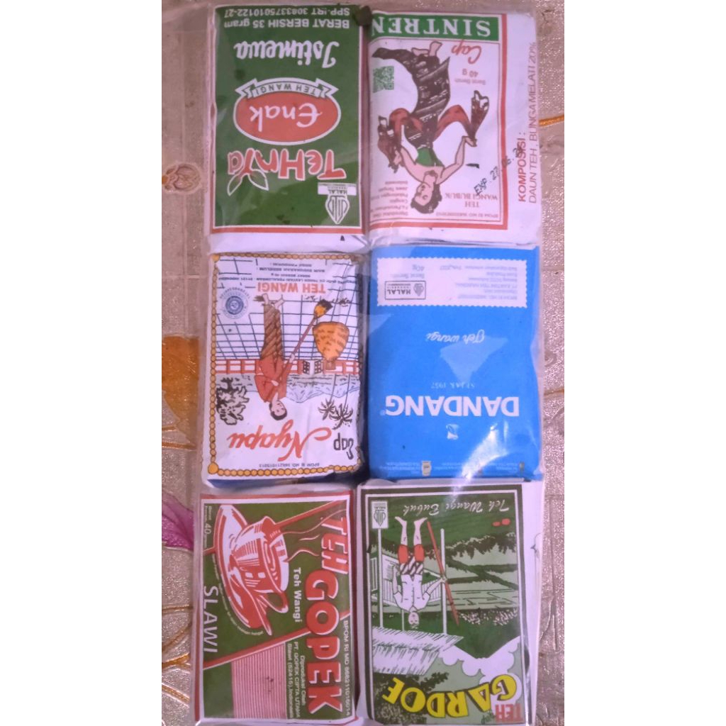 

teh racik teh solo isi 6 pcs(teh nyapu sintren dandang enak gardoe gopek)