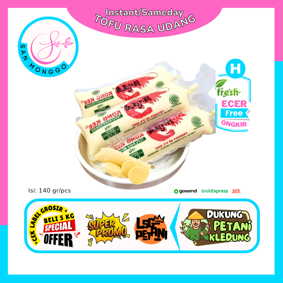 

Sanmonggoo >> Tofu Rasa Udang -- Hasil Bumi Sindoro Sumbing Ecer (H)