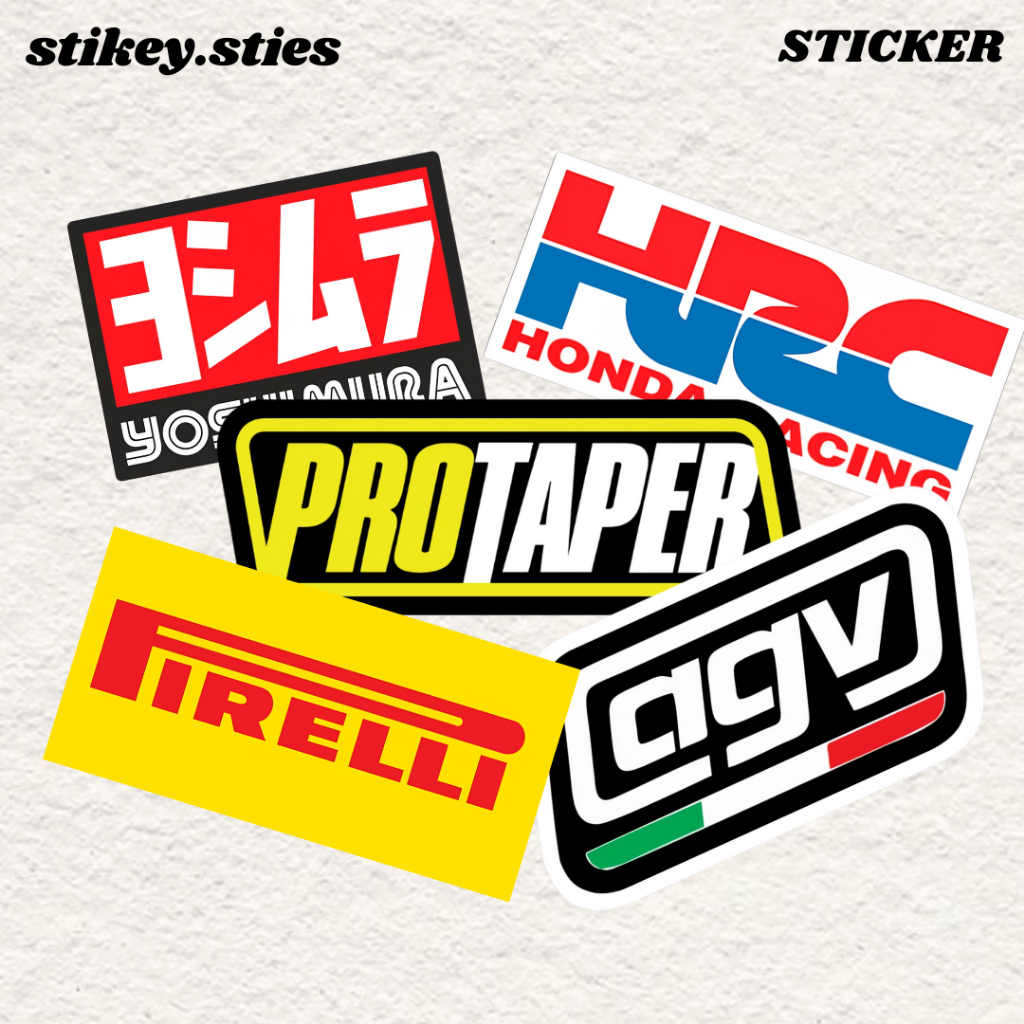 

STICKER RACING PACK AESTHETIC BRAND ANTI AIR VINYL / STIKER HELM LAPTOP HP MOTOR TUMBLR TAS KOPER