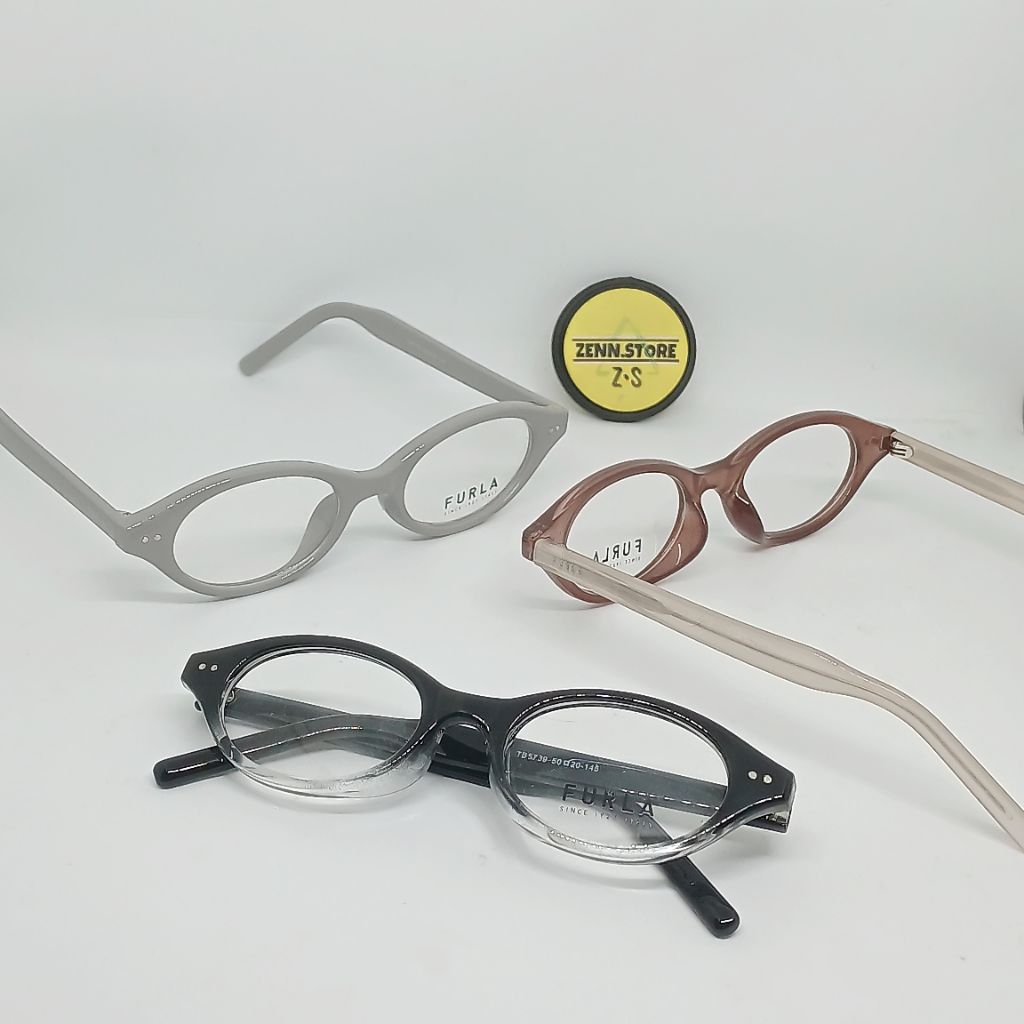 5739 - Kacamata Oval Bulat Lonjong Antiradiasi Frame kecil Bahal kuat kualitas Terbaik Lensa bisa Mi