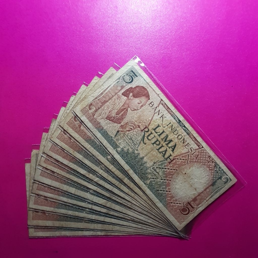 uang kuno 5 rupiah seri pekerja