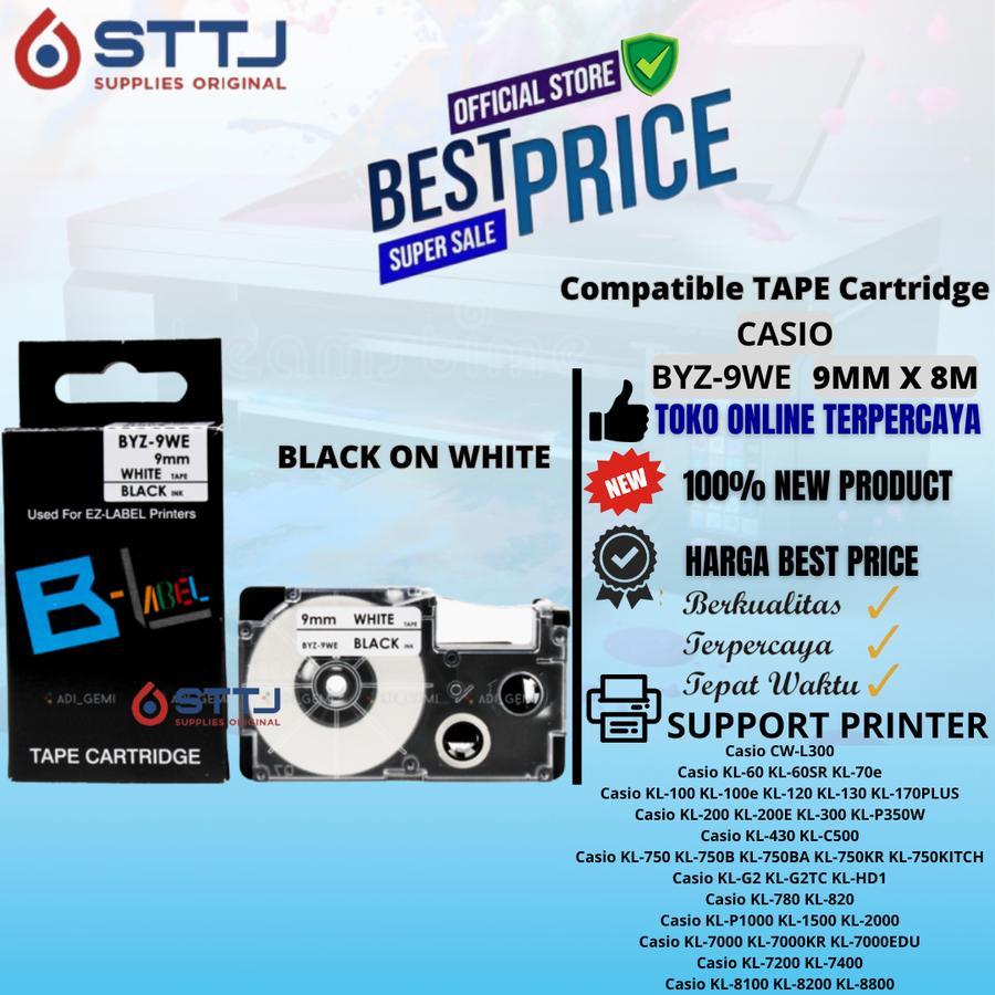 Label Tape Casio 9mm 8m Compatible Printer KL60 KL120 KL7400 KL820