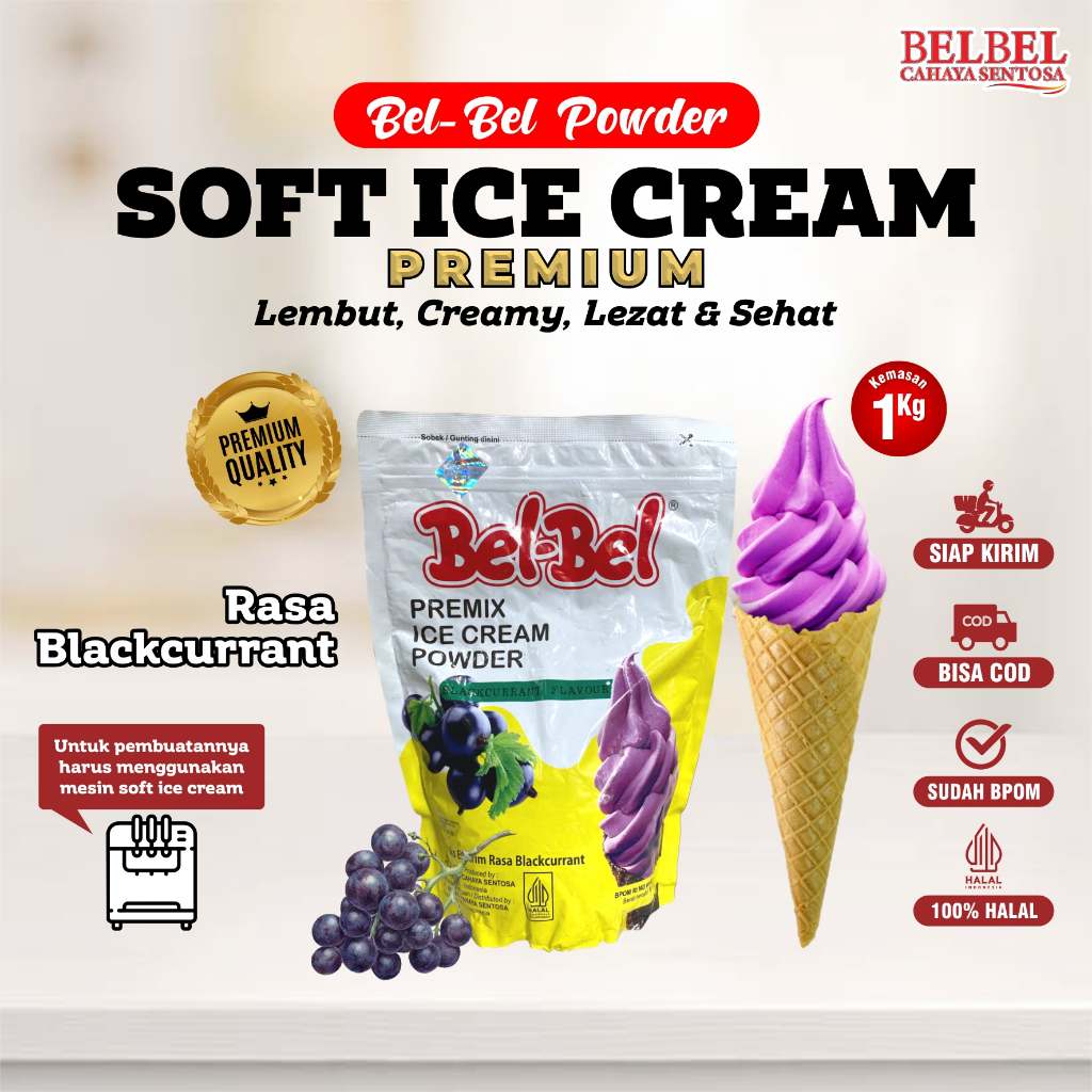

Belbel Bubuk Ice Cream Rasa Blackcurrant Kemasan 1 Kg