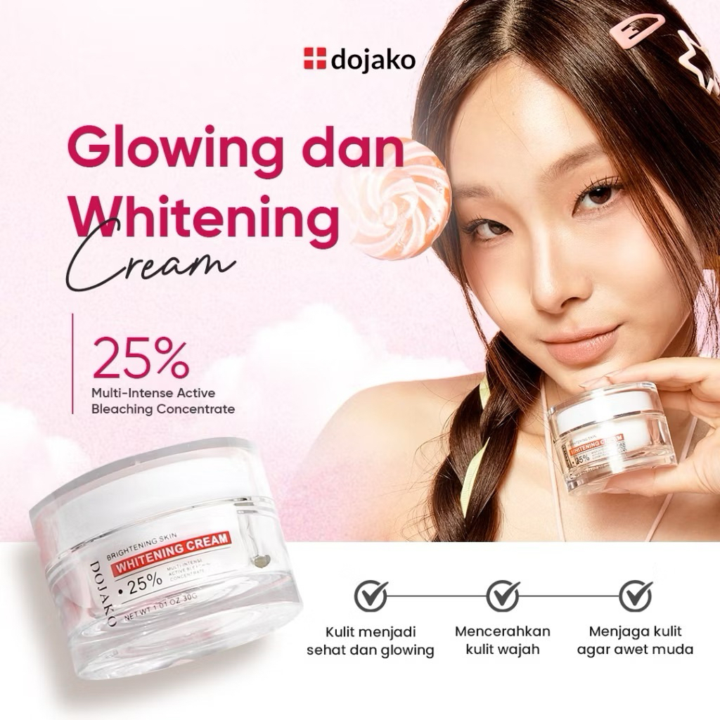 CREAM GLOWING DOJAKO - CREAM PAGI - CREAM MENCERAHKAN - MENCEGAH KUSAM - DOJAKO SKINCARE