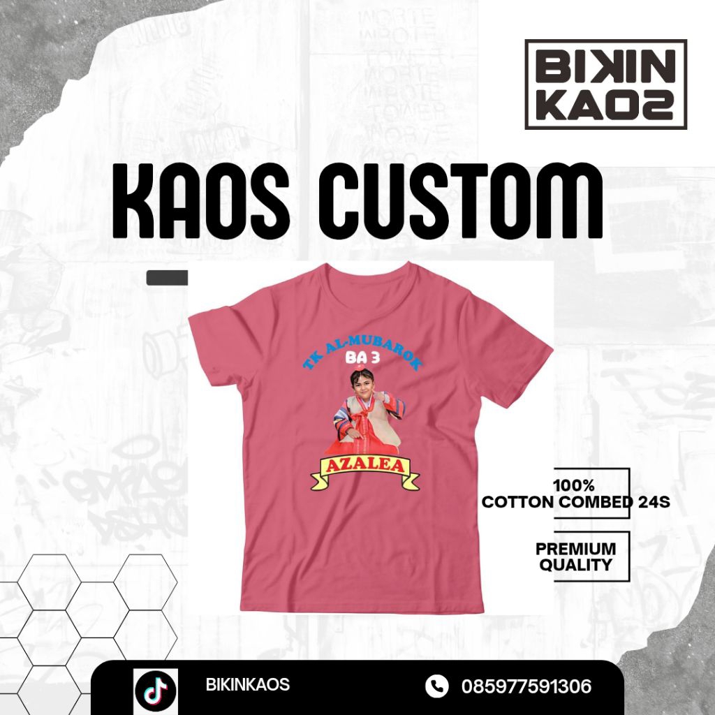 BIKINKAOZ | KAOS KELAS CUSTOM SERAGAMAN KB TK SD DESAIN SUKA SUKA ANAK COTTON COMBED 24S