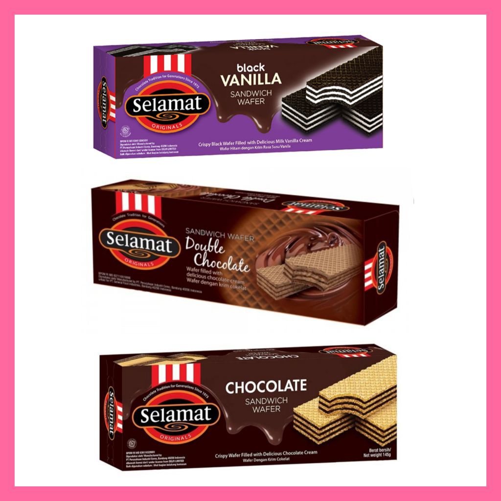 

biskuit selamat chocolate wafer vanila 145gr