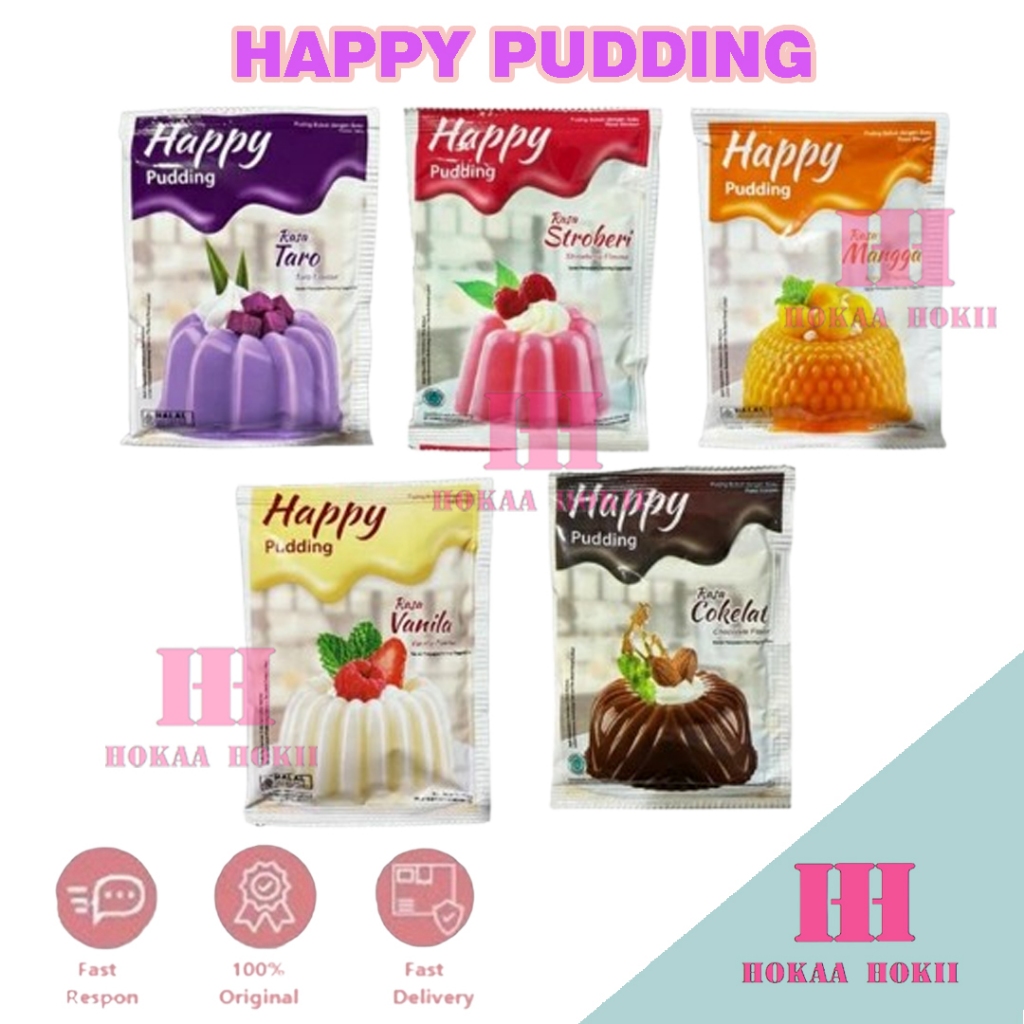 

Happy Pudding Instant 60gr Coklat | Strawberry