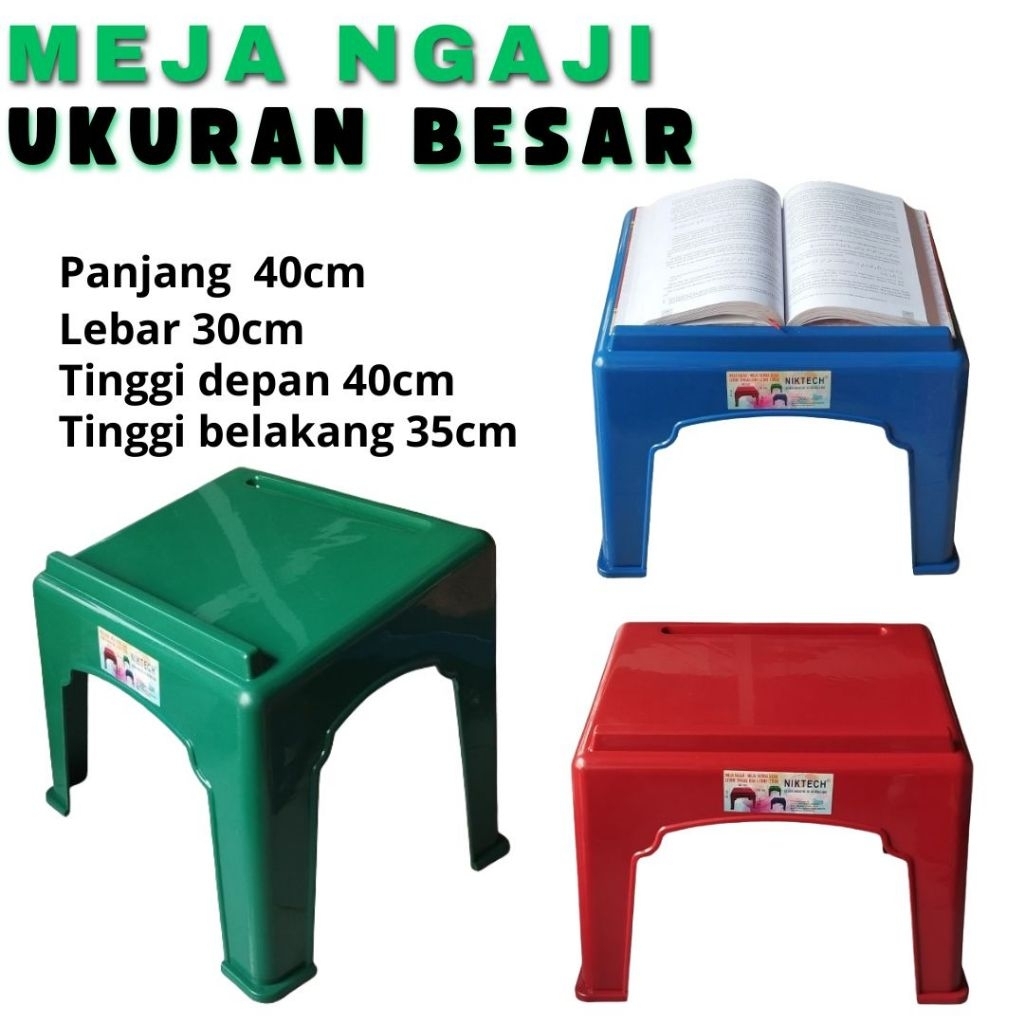 Meja ngaji / Belajar Meja Alquran plastik Niktech ukuran lebih besar