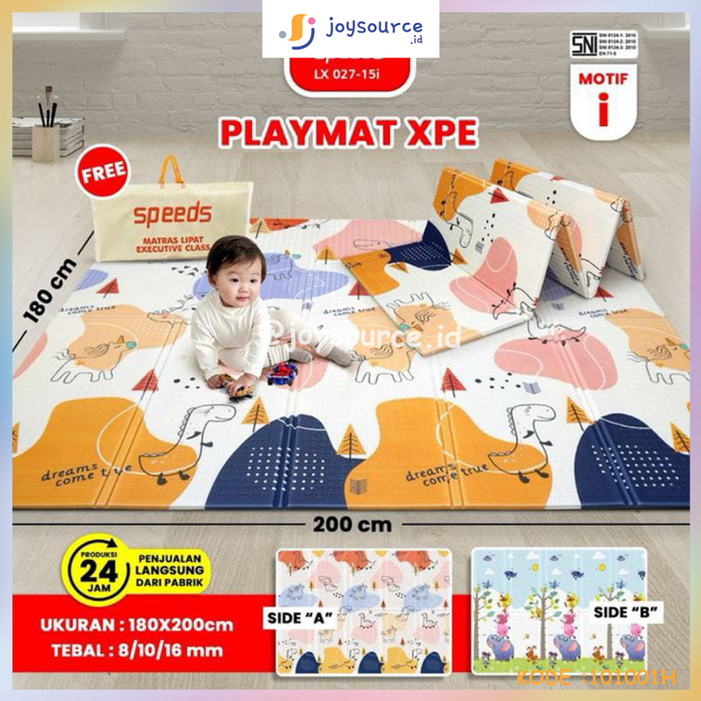 SPEEDS Playmate Bayi Tebal XPE Matras Anak Playmate Baby (READY 3 UKURAN)