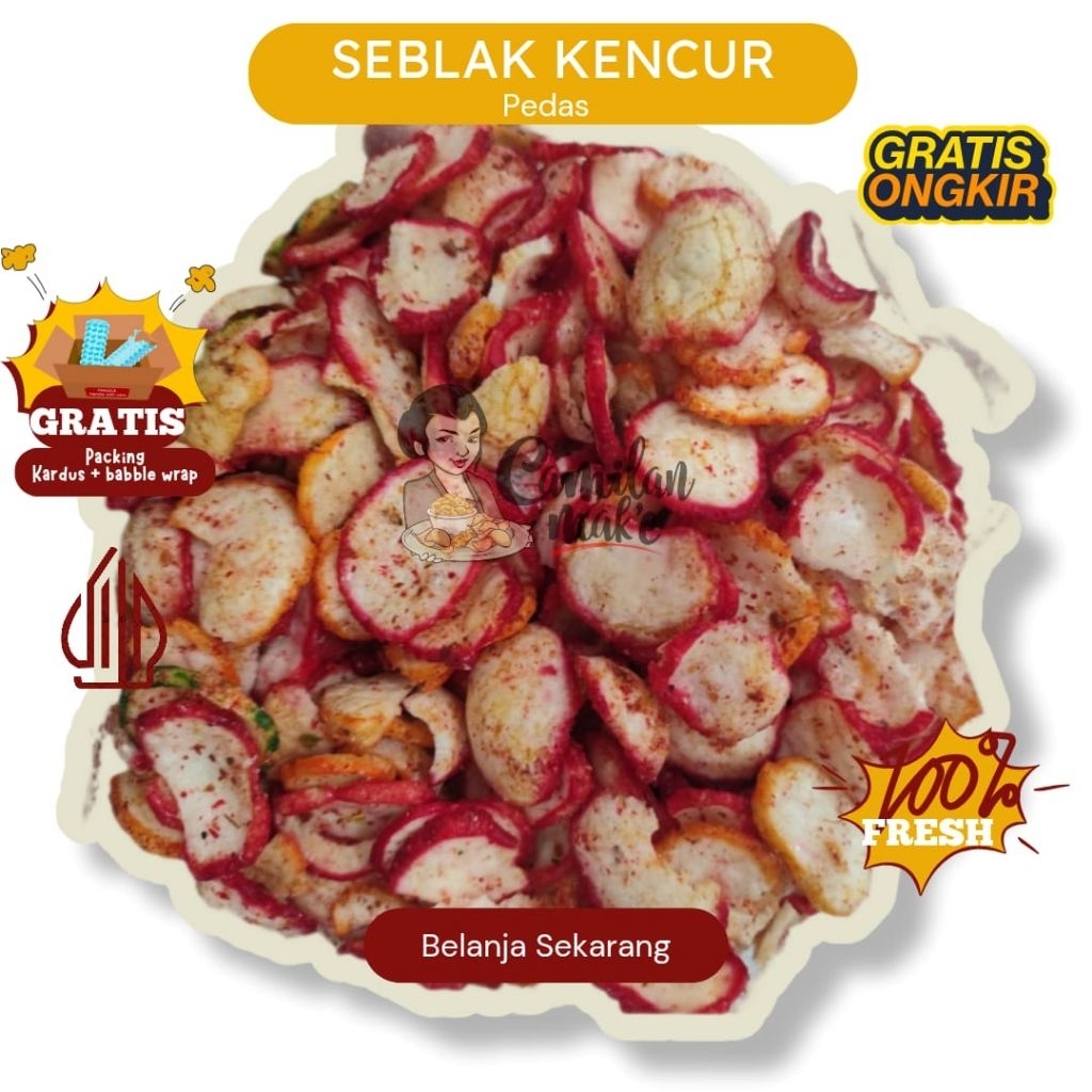 

SEBLAK KENCUR | CAMILAN MAK'E | CEMILAN KERUPUK SEBLAK KERING PEDAS | CAMILAN | JAJANAN | SNACK KILOAN