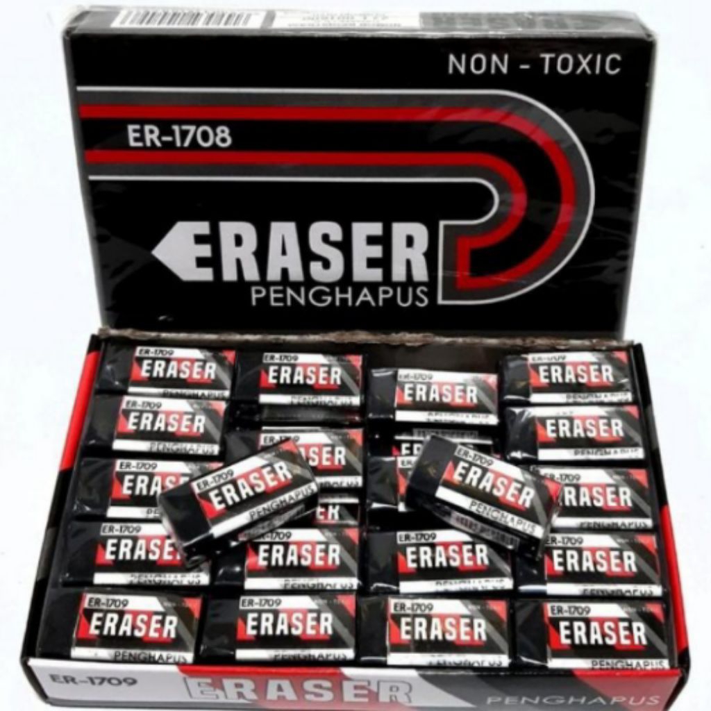 

Penghapus Hitam Eraser 1 Kotak isi 20 Pcs