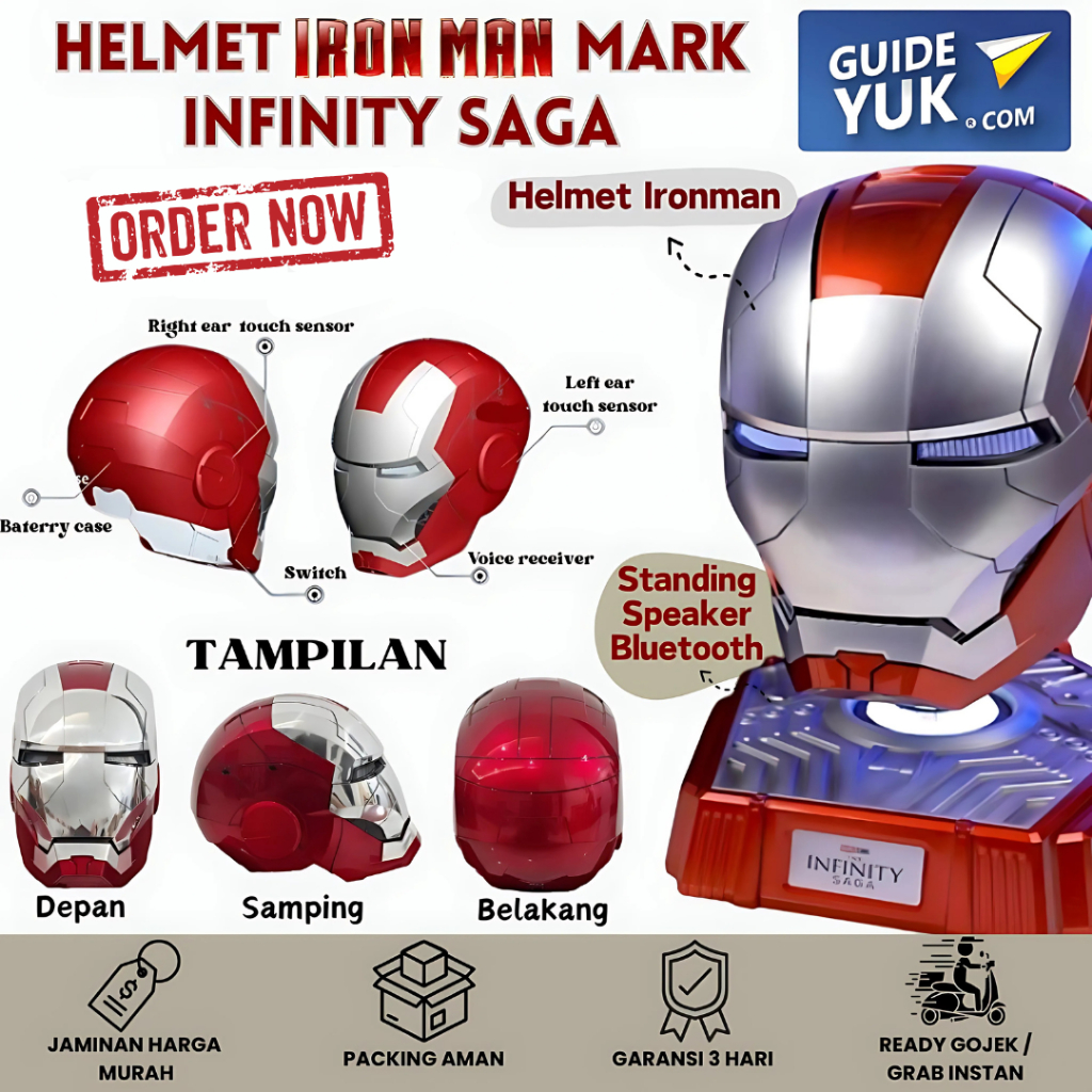 Helmet Helm Iron Man Mark Infinity Saga Ironman Life Size Action Figure Iron Man Ironman Avengers
