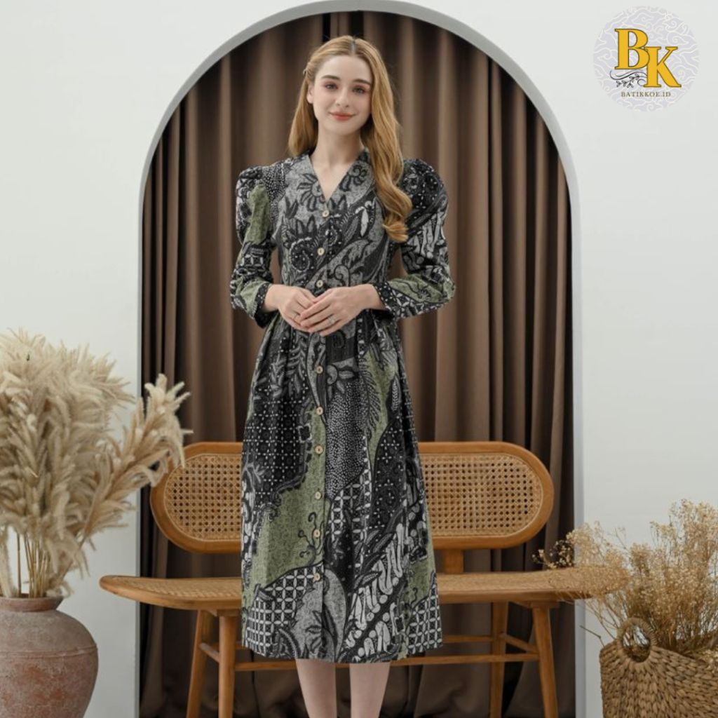 258 CBD - Dress Batik Wanita / Terusan Batik Modern